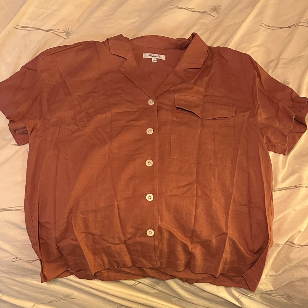 Madewell Terracotta Collared Shirt